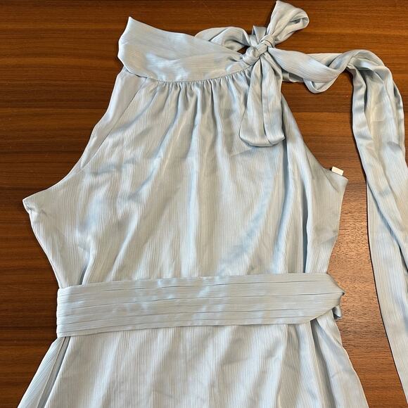 Sachin & Babi Ice Blue Kayla Dress, Formal Maxi Halter, $285 retail, size 14 - Picture 4 of 9